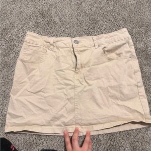 Refuge Cream Mini Skirt